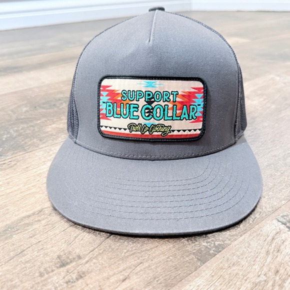 Troll Co Clothing Other - Troll Co Clothing SBC Barricade Southwest Patch Trucker Hat, Gray Teal,OS